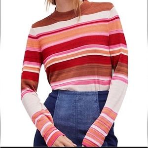 Free People Show Off Your Stripes Long Sleeve Sweater